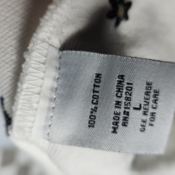 Angel Kiss daisy jean jacket crop denim L Large white daisy flower embroidered - Picture 6 of 7